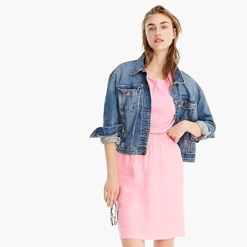 Solid Linen Skirt
